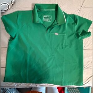 FIGS Indocyanine green hope Polo Scrub Top XL